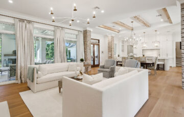 Spacious custom open concept living room built by West Custom Homes in Covington