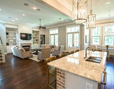 mandeville-custom-kitchen-livingroom Custom Kitchen Design in Mandeville by West Custom Homes