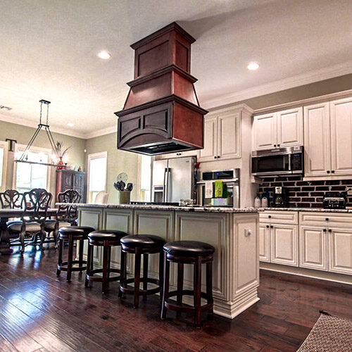 Custom kitchen and cabinet design by West Custom Homes in Lakeview, New Orleans.