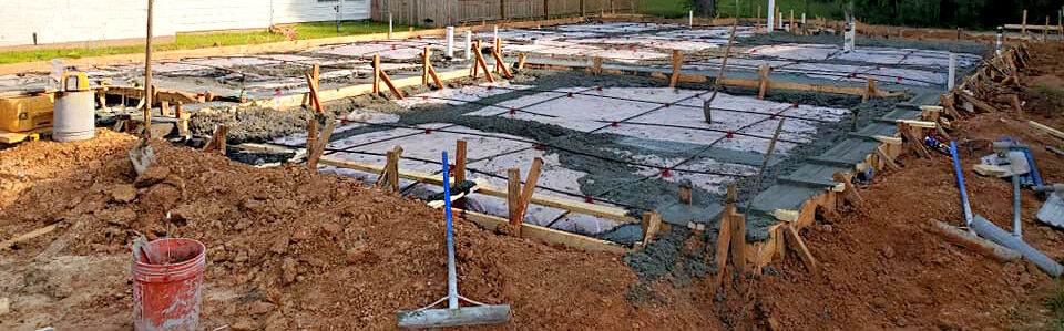 New construction foundation in Mandeville, Louisiana