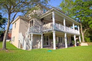 West Custom Homes custom lakehouse on Hide-A-Way Lake, Carriere Mississippi