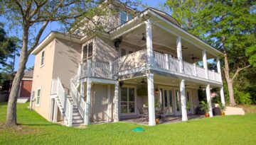 West Custom Homes custom lakehouse on Hide-A-Way Lake, Carriere Mississippi